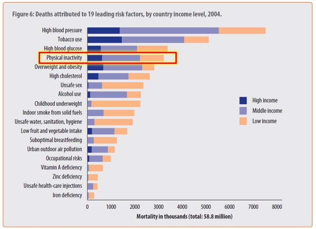 inactivity 4th cause of mortality