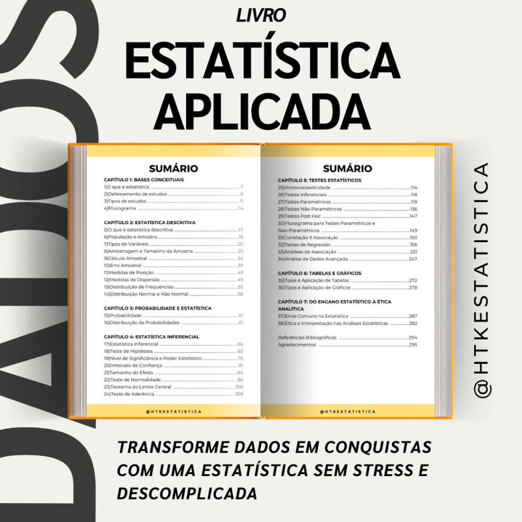Livro Estatística Aplicada: Guia Prático para Dominar Dados